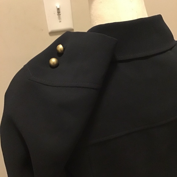 🔥🔥SALE! TAHARI, NAVY BLUE COAT DRESS, BRASS BUTTONS, GREAT CONDITION, 6P😎😎 - Picture 5 of 6